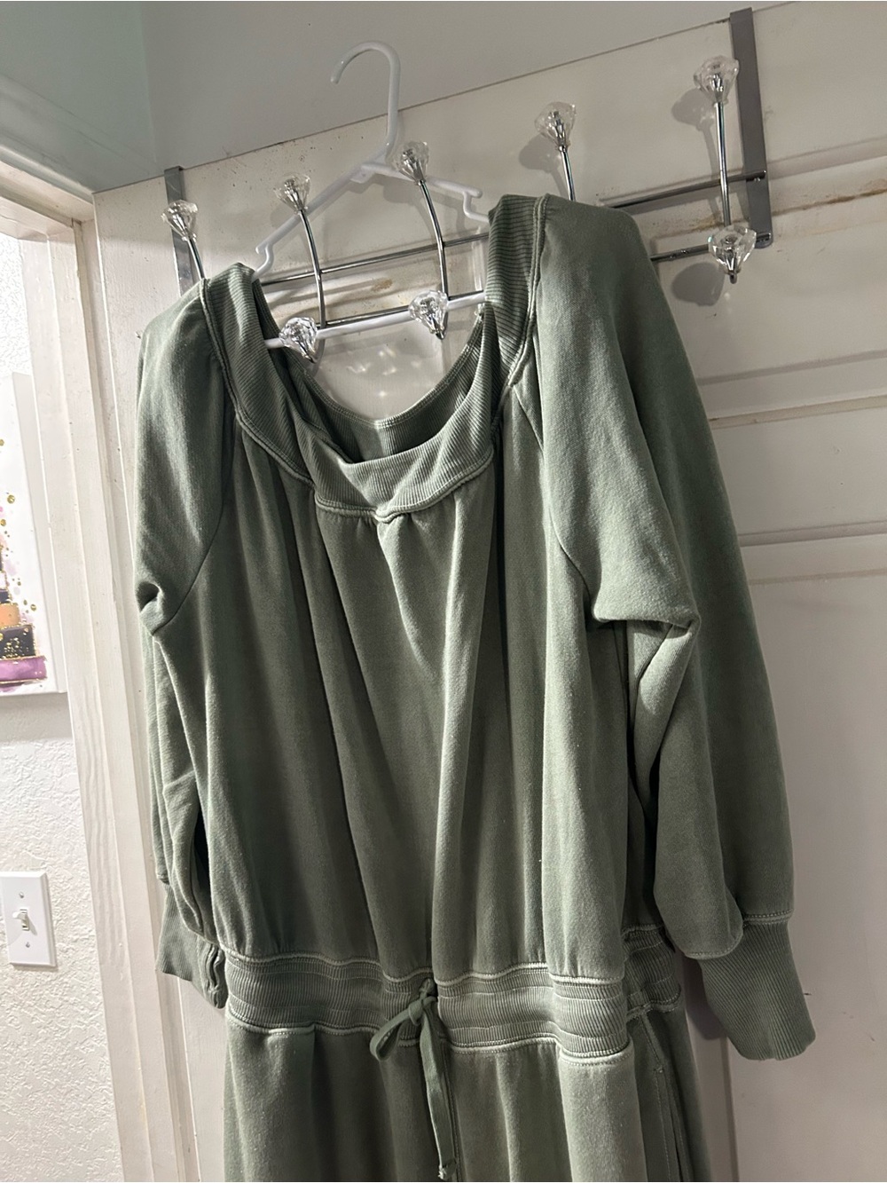 Free People Olive Green Wide-Leg Jumpsuit - Picture 2 of 3